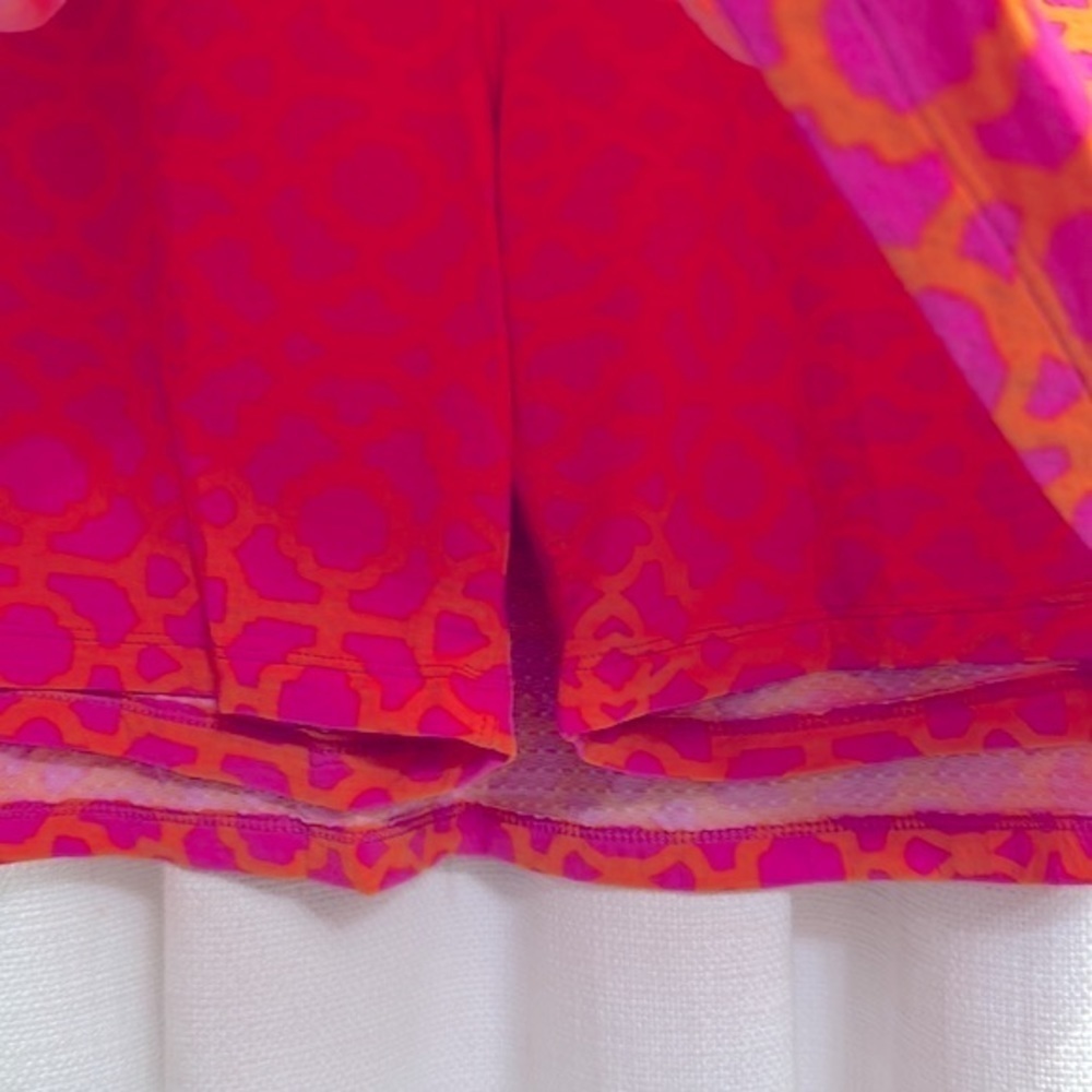 Women’s Icikuls Pink & Orange Polyester & Spandex Athletic Golf Tennis Skort L - Picture 5 of 5